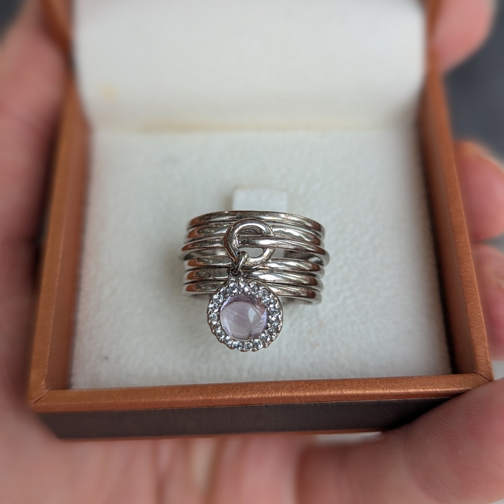 Meredith Leigh Sterling Silver Multi-Band Ring Size 5 - Picture 3 of 7